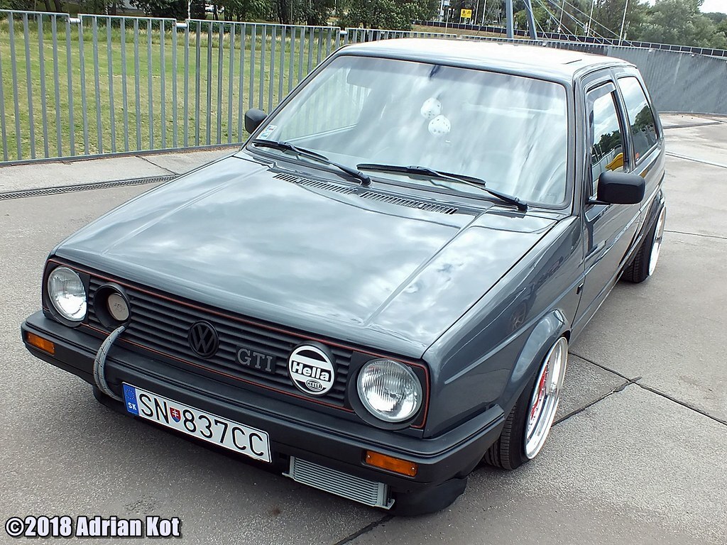 LHD Volkswagen car with left hand wheel